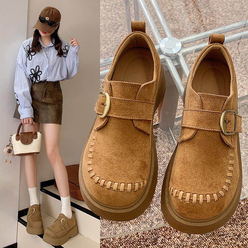 厚底内增高全包勃肯鞋女鞋子2025新款秋一脚蹬博肯单鞋乐福豆豆鞋,户外/登山/野营/旅行用品,其他户外鞋,淘宝优惠券,粉丝福利购,淘宝优惠卷