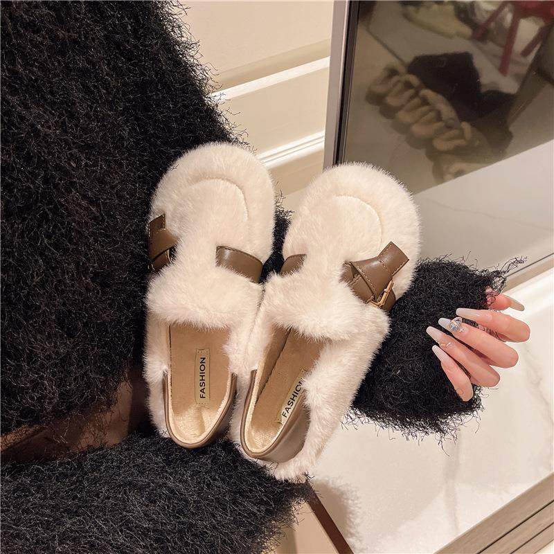 搭扣毛毛鞋女2025秋冬季新款加绒一脚蹬孕妇软底保暖舒适豆豆单鞋,户外/登山/野营/旅行用品,其他户外鞋,淘宝优惠券,粉丝福利购,淘宝优惠卷