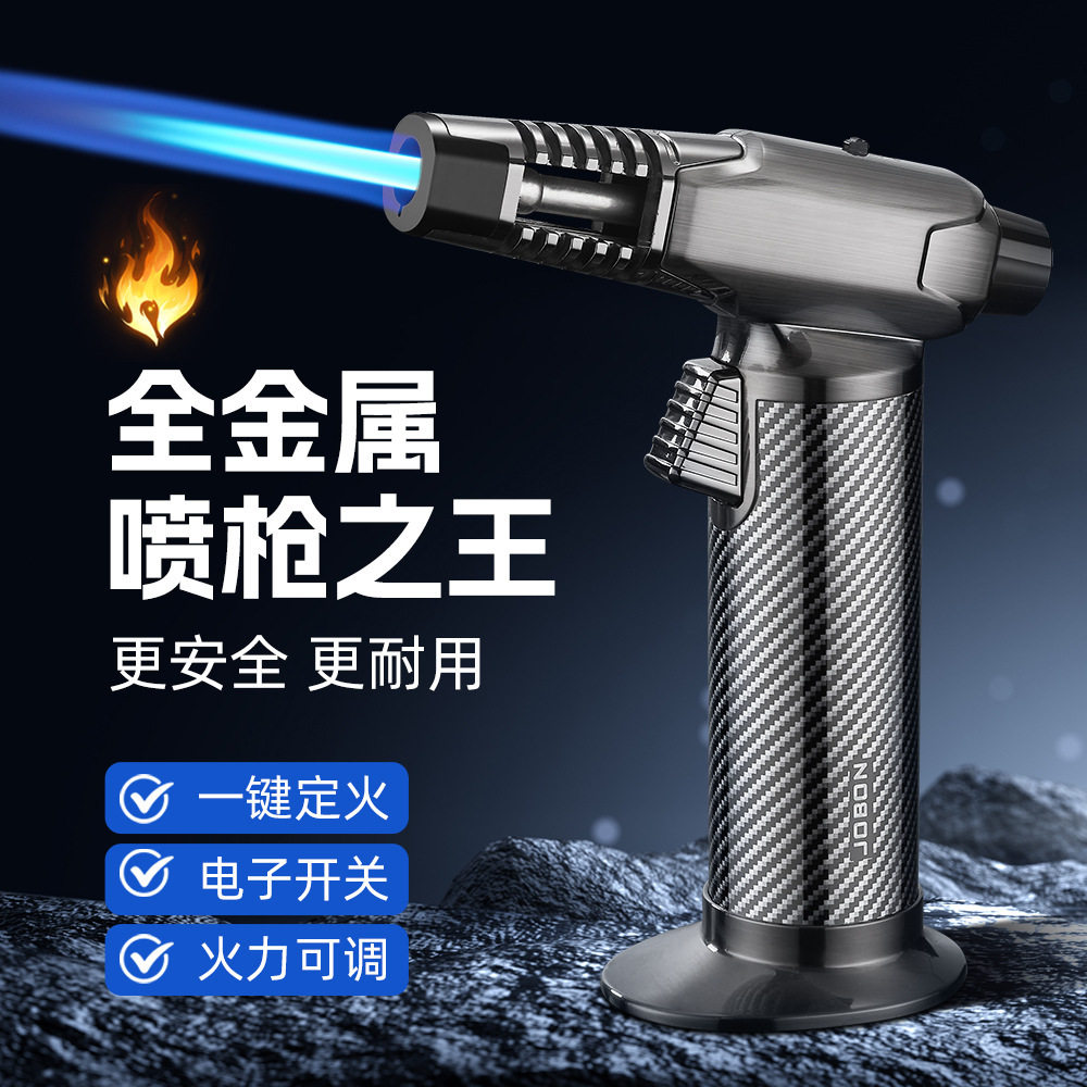 跨境批发中邦防风打火机充气家用喷火枪创意火机四直冲雪茄剪刀