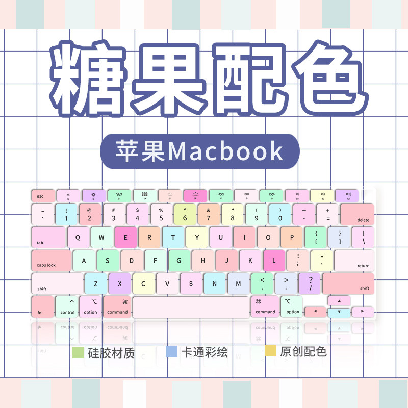 适用于macBook苹果键盘膜2023款Pro 14寸笔记本Por16寸防尘罩Air 13.3电脑保护膜防水Pro Retina 13.3 15.4寸