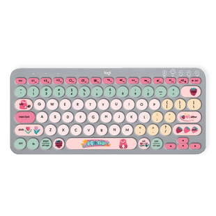 草莓熊键盘膜适用罗技K380 K390键盘膜MK470 K580 K780台式键盘垫MX key Mini/MX Keys键盘保护膜mk295 mk275