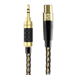SOYIRI单晶铜银3.5mm转迷你mini卡农母音频适用AKGK181K702K371K553K240拜亚雅动力DT1990/1770pro耳机升级线
