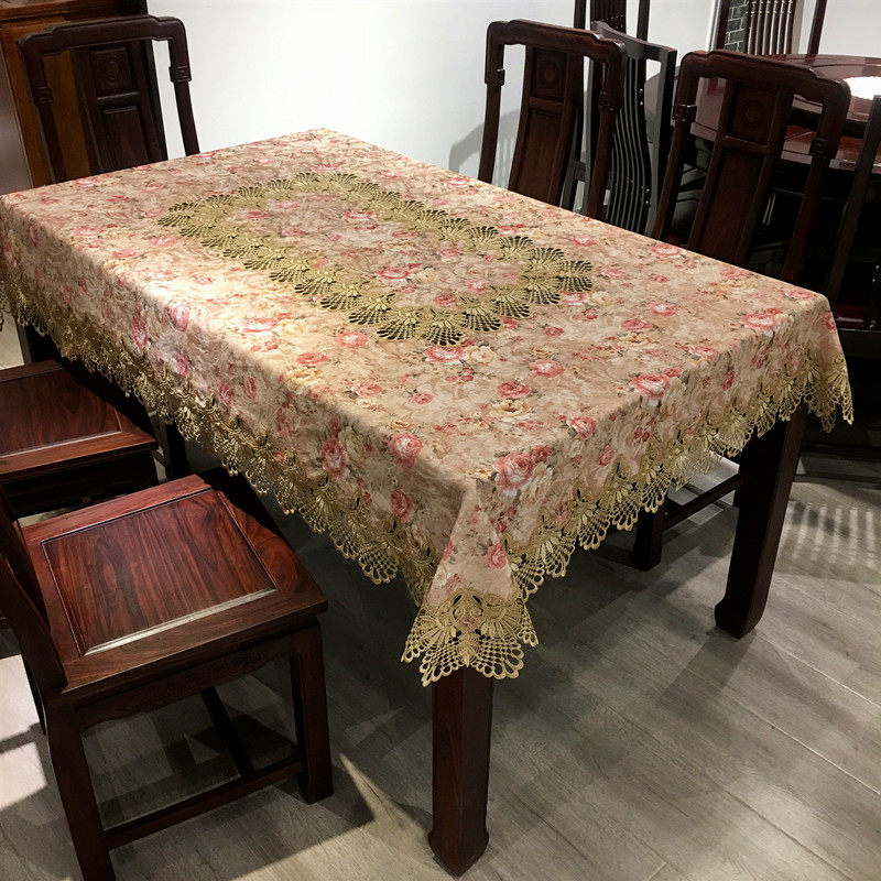 欧式桌布布艺茶几桌布长方形客厅家用餐桌布方桌正方形蕾丝圆形桌