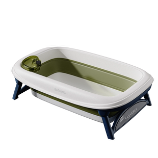 道理熊婴儿洗澡盆大号宝宝浴盆新生儿童洗澡桶家用可折叠小孩浴桶