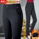妈妈裤 拉链款 子加绒加厚秋冬九分长裤 外穿高腰直筒休闲中老年女裤