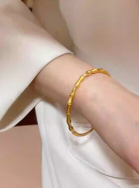 中式竹节几何简约复古手镯