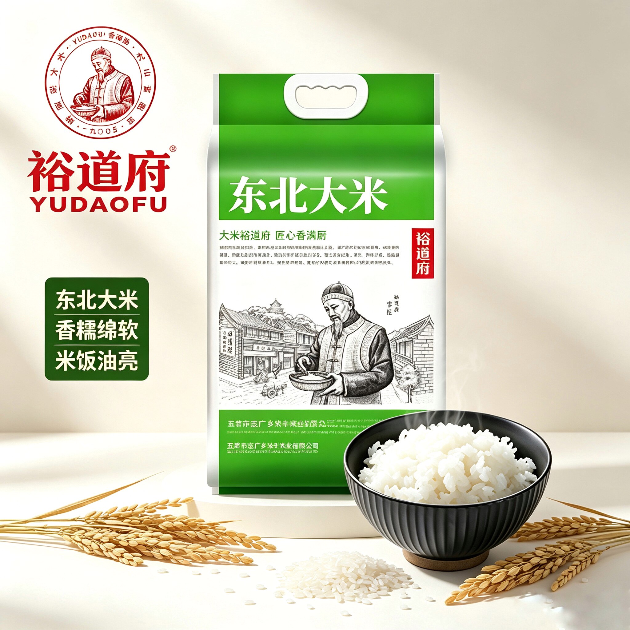 裕道府大米5KG/袋 东北大米 五常大米（ 匠心系列 ）