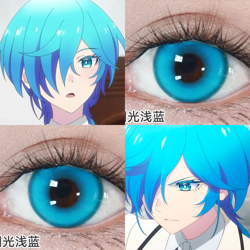 院濑见蒂娜cos美瞳日抛摇滚乃淑女之嗜好棒冰春日桃青湖光浅蓝cn