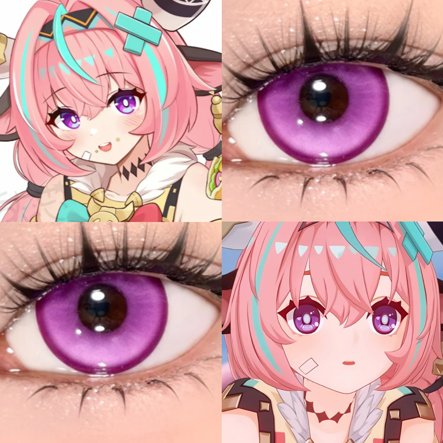 瓦蕾莎cos美瞳日抛紫色原神大直径显色雷灵珠星辰泪紫永夜秘境cn