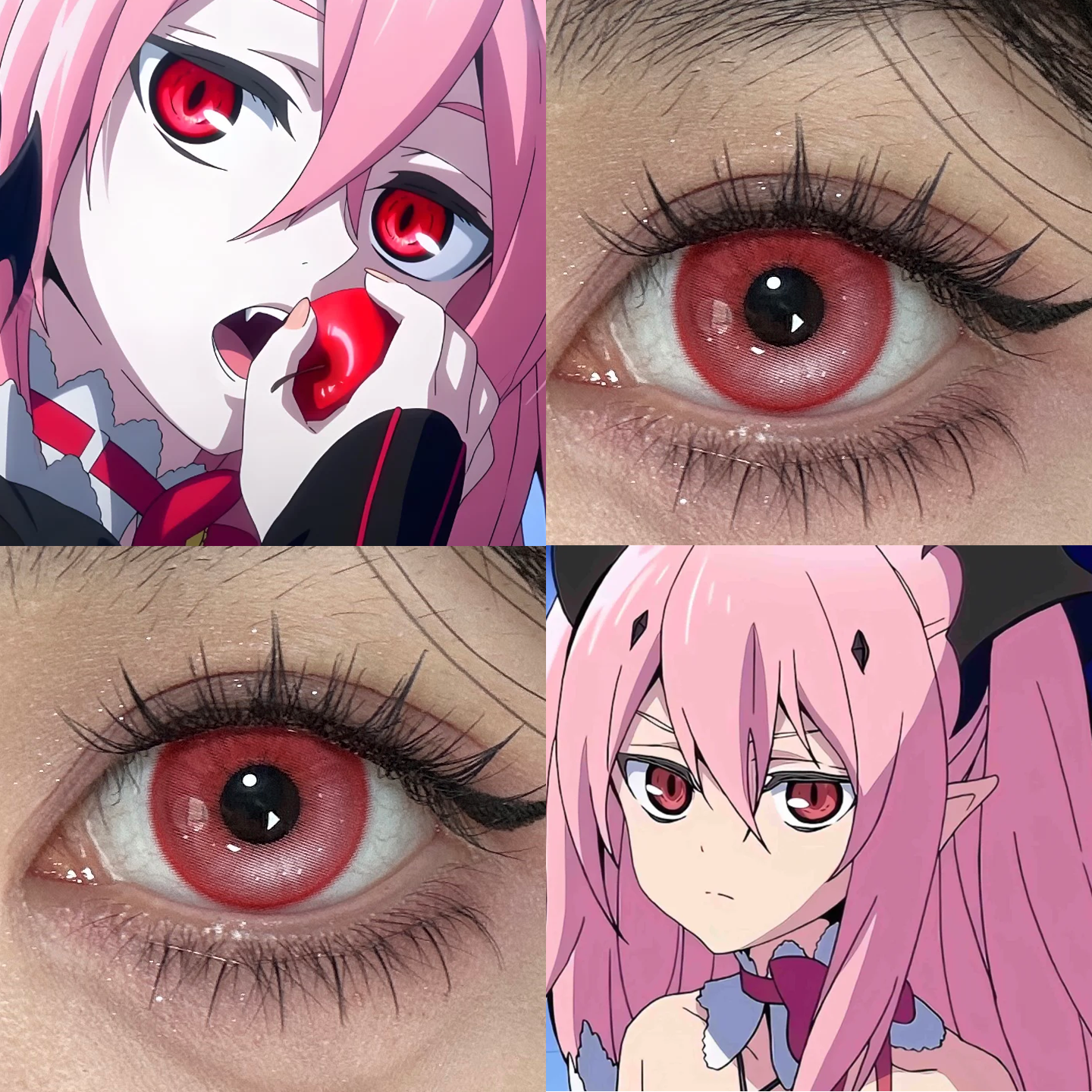 克鲁鲁采佩西cos美瞳鹤顶红朱樱红赤热之心暗红权杖官方正品航cn