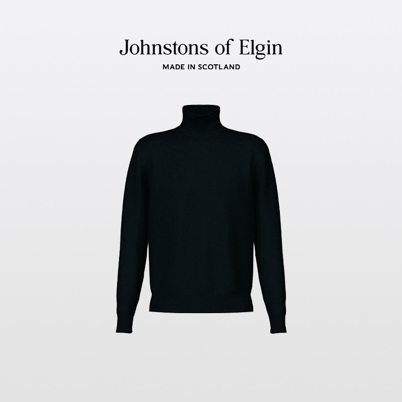 【6期免息】Johnstons of Elgin超细羊绒高领羊绒衫套头毛衣男装