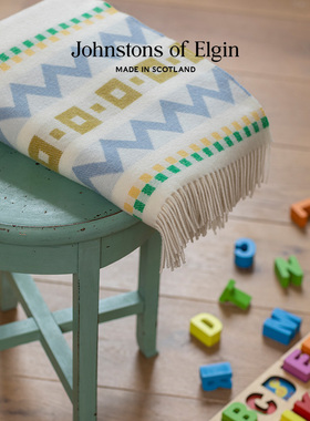 Johnstons of Elgin秋冬经典儿童之字型柔感羊毛羊绒儿童毯