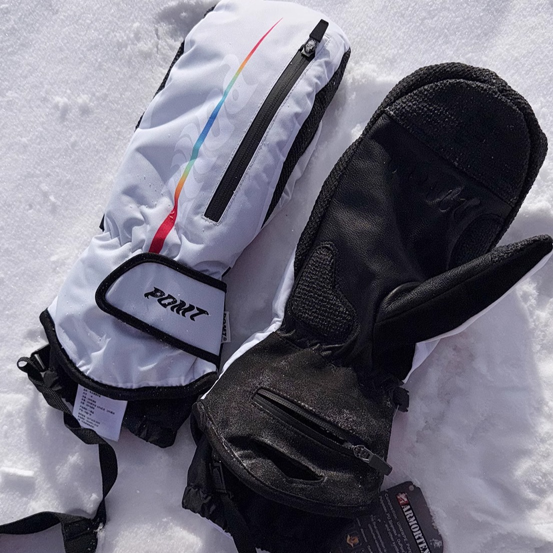 pomt凯夫拉滑雪手套耐磨内护