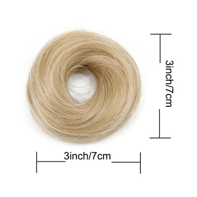 低丸子头发圈假发包女仿真发懒人盘发发饰自然蓬松花苞头发髻