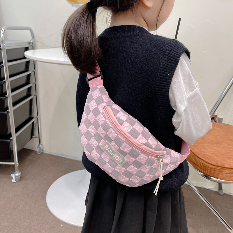 新款棋盘格儿童胸包 撞色儿童单肩包 达人儿童斜挎包运动腰包,箱包皮具/热销女包/男包,胸包,淘宝优惠券,粉丝福利购,淘宝优惠卷