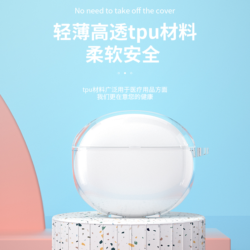 适用oppo enco air2蓝牙耳机套硅胶软壳oppoencoair2保护套卡通可爱oppo防摔encoair2保护壳air耳机盒透明二