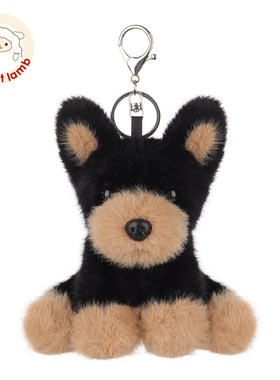 Apricot Lamb杜宾小狗钥匙扣书包公仔挂件女生玩偶毛绒狗狗挂饰