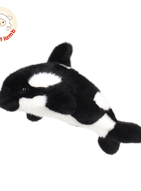 Apricot lamb自由虎鲸公仔舒适毛绒玩具可爱男孩女孩陪睡玩偶抱枕