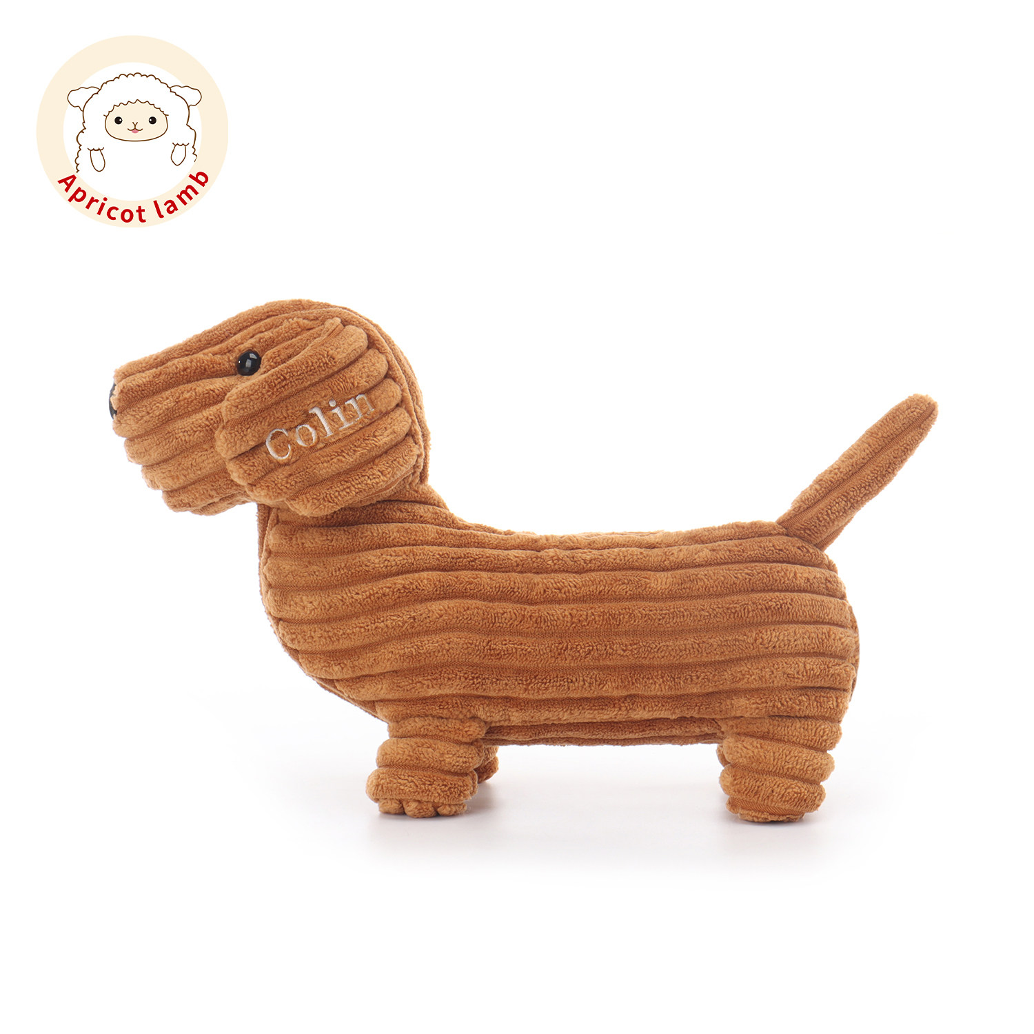 Apricot lamb瑞可羊克雷尔腊肠犬毛绒玩具儿童玩偶公仔英文定制