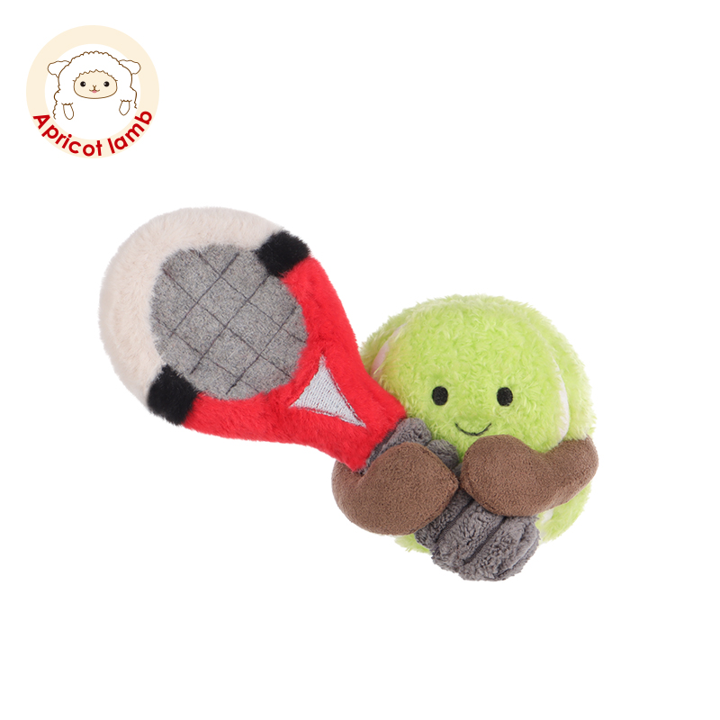 瑞可羊快乐网球毛绒玩具可爱儿童男女生日礼物宝宝男女孩玩偶公仔