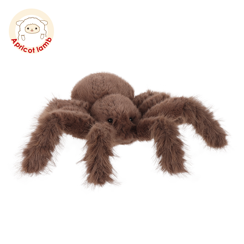 Apricot lamb长毛捕鸟蛛玩偶可爱公仔宝宝毛绒玩具娃娃万圣节礼物