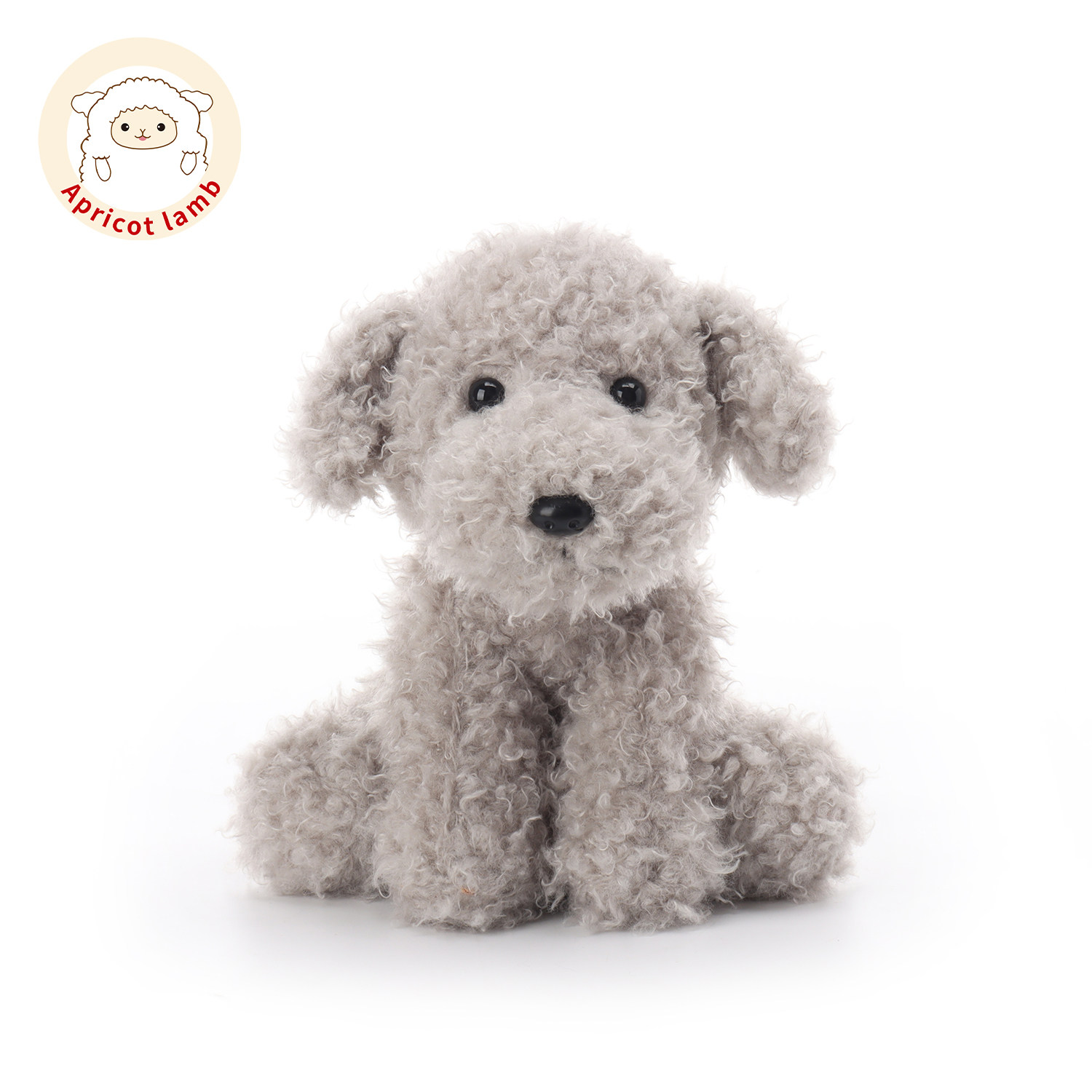 Apricot lamb瑞可羊灰色忠诚贵宾犬毛绒玩具生日礼物小狗玩偶公仔