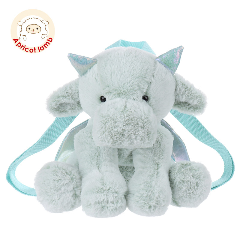 Apricot Lamb小龙双肩包可爱儿童背包生日礼物柔软毛绒公仔包送礼