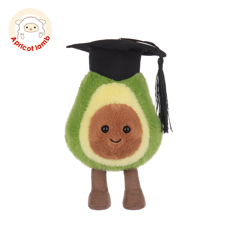 瑞可羊毕业牛油果可爱公仔毛绒玩具男女毕业生日礼物宝宝玩偶公仔
