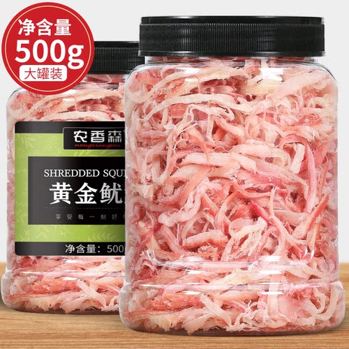 农香森手撕鱿鱼红丝罐装海味零食