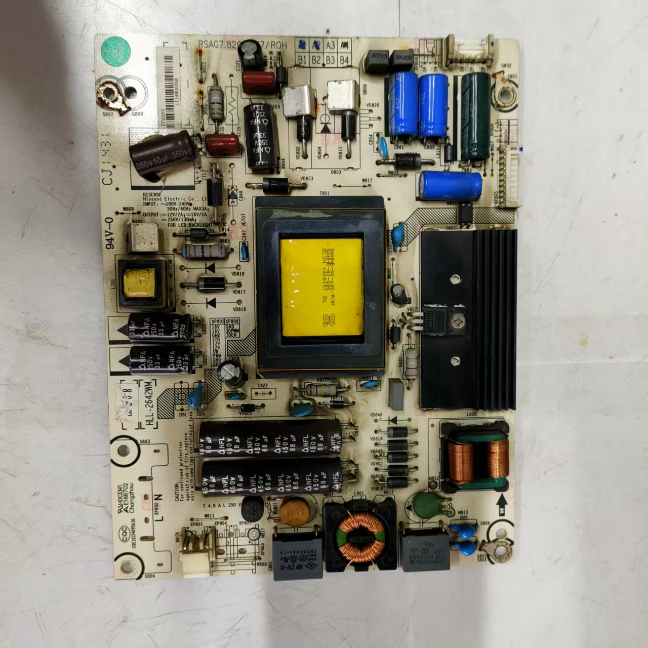 原装拆机海信LED42K370电源板RSAG7.820.5737 4针10针 双电容