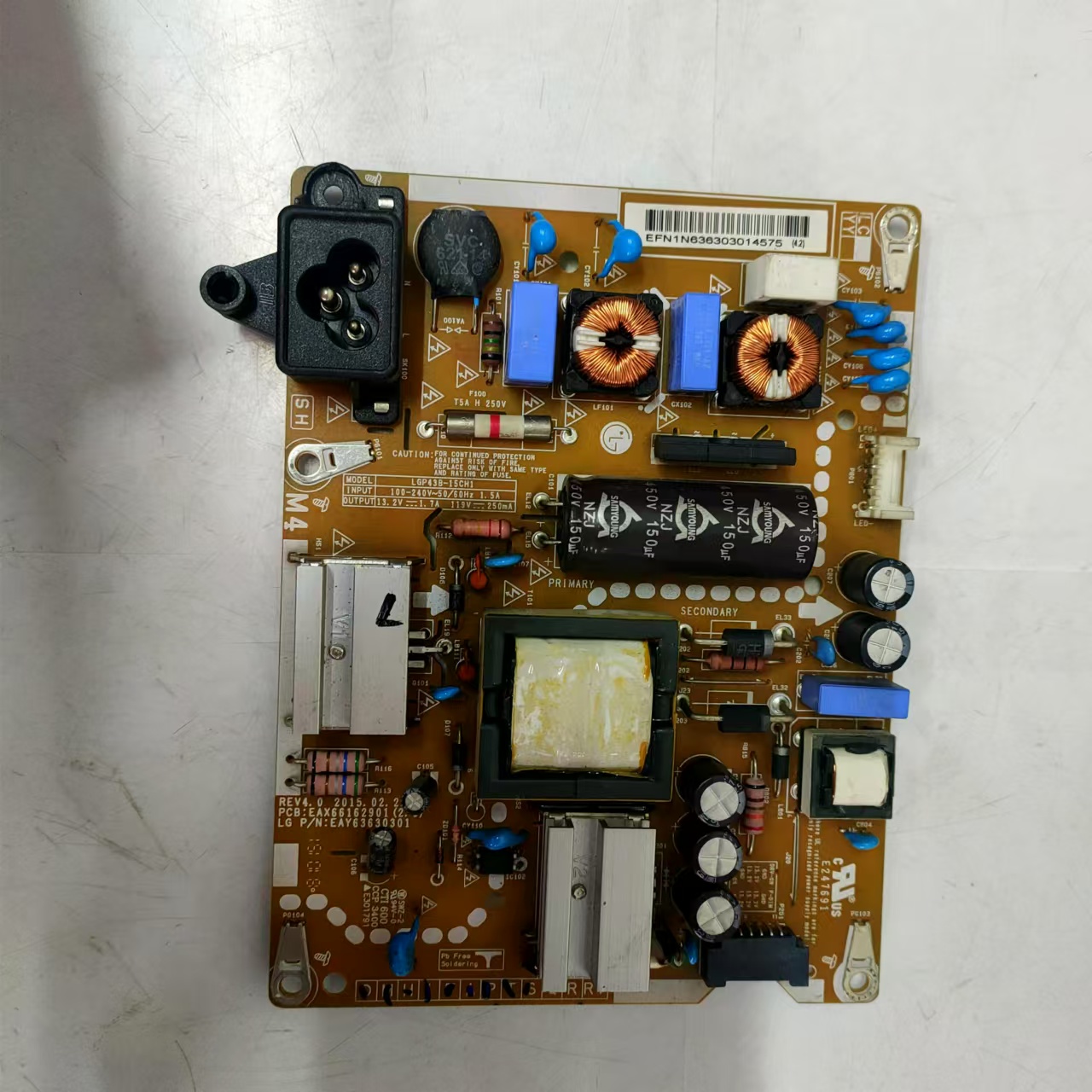 LG 43LX310C-CA电源板EAX66162901(2.0)EAY63630301 LGP43B-15CH1