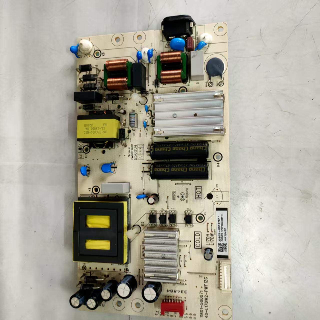 原装拆机TCL 65V6EA 电源板11601- 500071 40-L17DW2-PWF1ZG