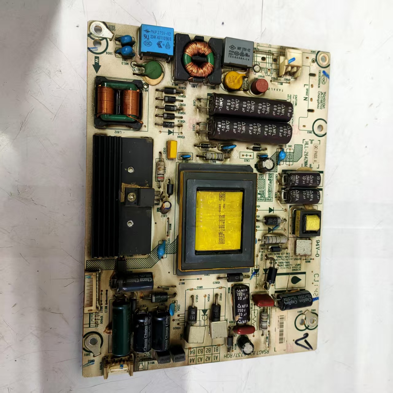 原装拆机海信LED42K370电源板RSAG7.820.5737 4针10针 双电容