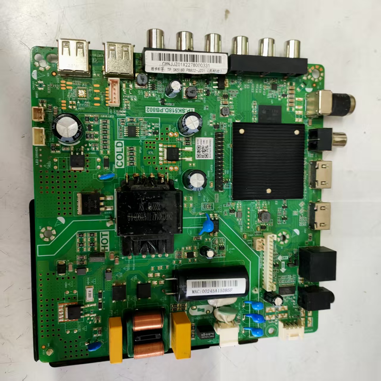 原装拆机杂牌43寸 主板 TP.SK518D.PB802屏CC430LV2D