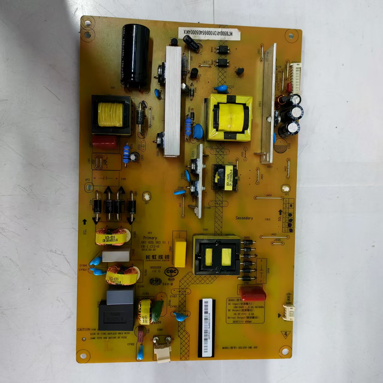 原装拆机长虹50N1 电源板HSL35D-1MK 400 XR7.820.383 V1.1