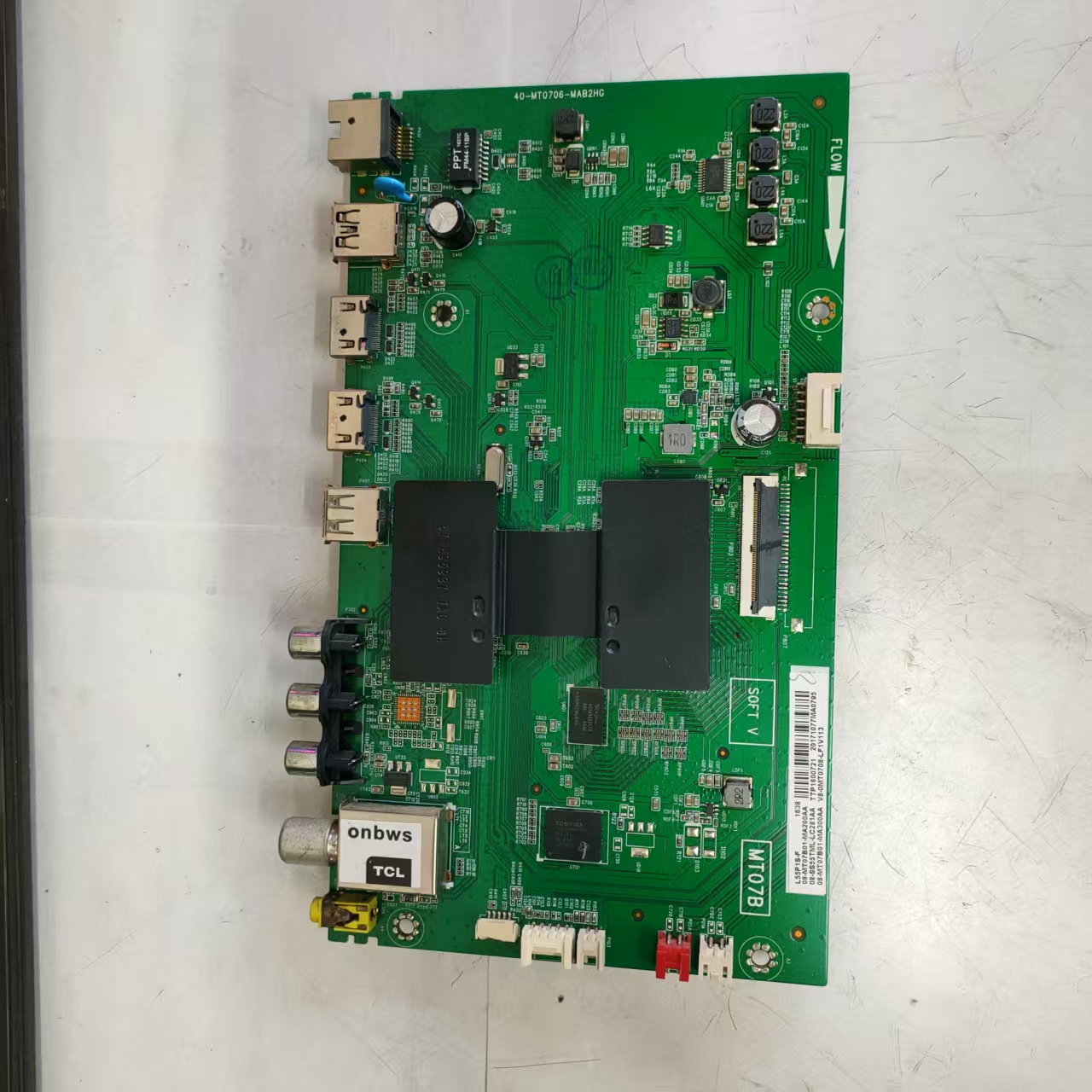 原装拆机TCL L55P1S-F主板40-MT0706-MAB2HG配屏LVF550ND1L 实图