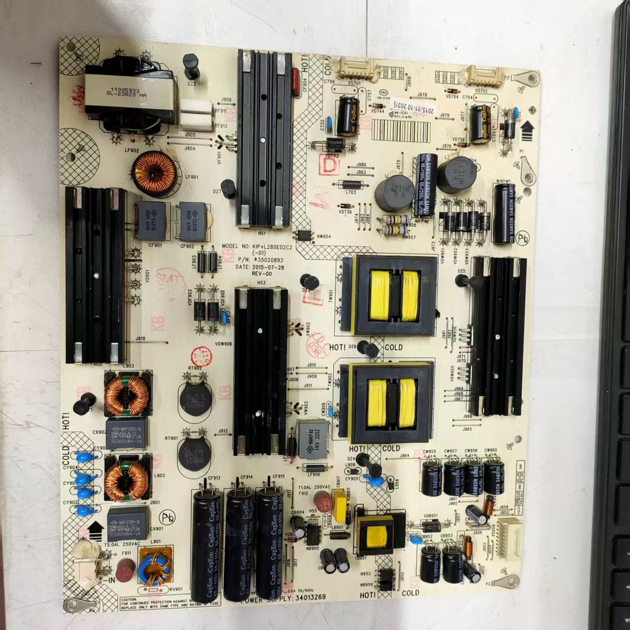 原装康佳QLED65X80A电源板34013269 35020893 KIP+L280E02C2(-01)