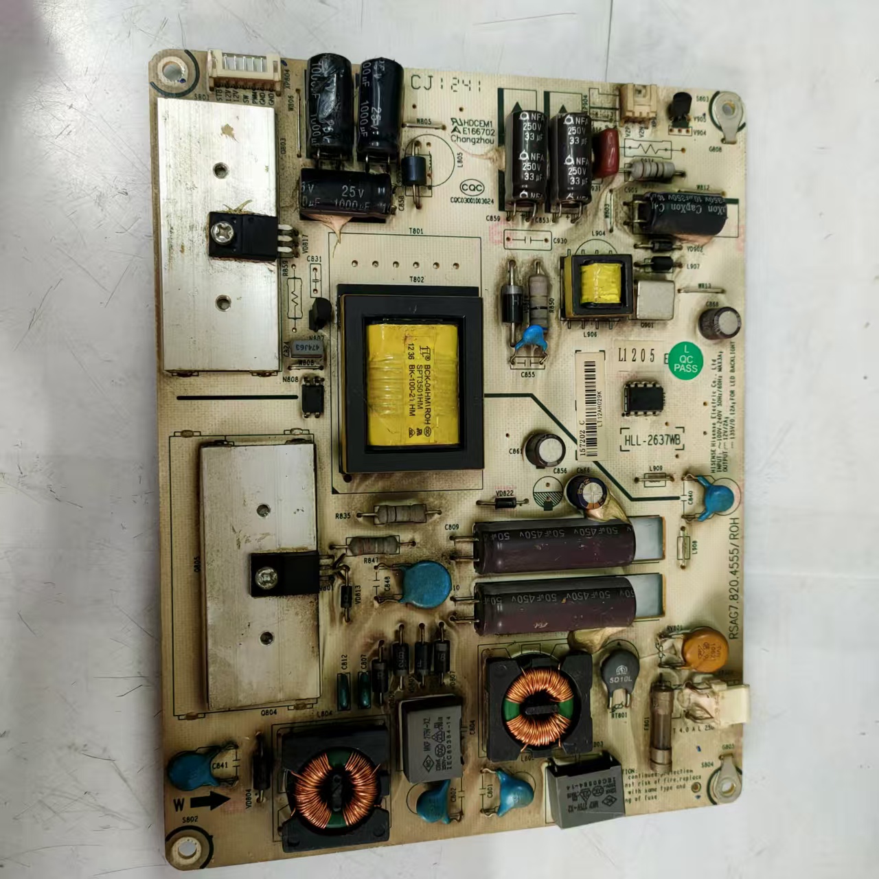 原装拆机海信LED32K100N电源板RSAG7.820.4555 2 7针 双电容