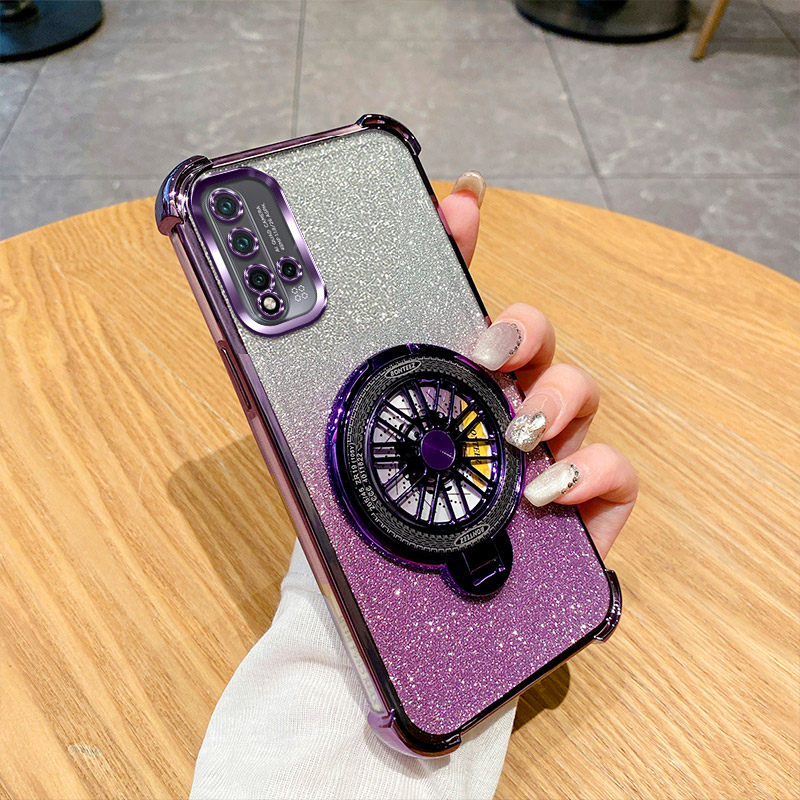 华为nova5手机壳新款时尚闪粉软壳适用nova5pro旋转陀螺