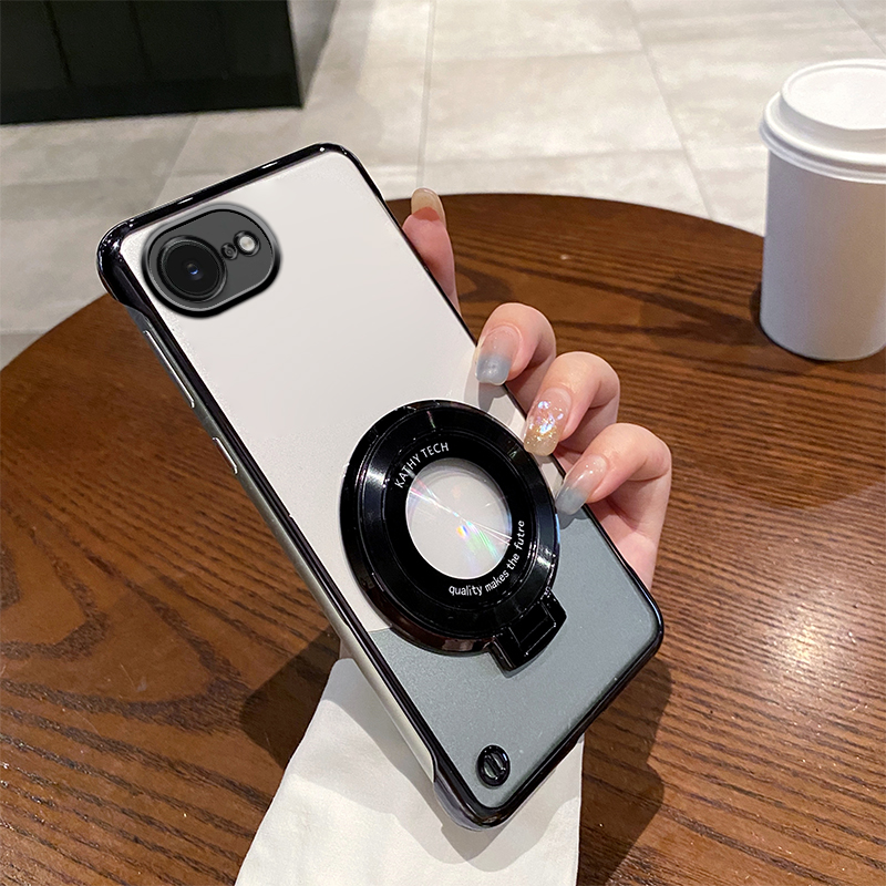 适用苹果16E电镀磁吸支架手机壳