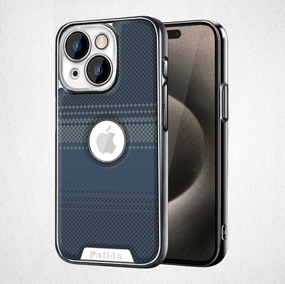 适用苹果14新款凯夫拉纹手机壳