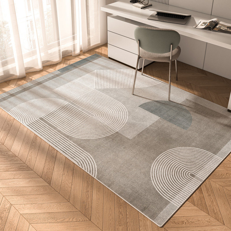 侘寂风书房专用地毯书桌学习椅垫子地垫防滑隔音卧室转椅电脑脚垫