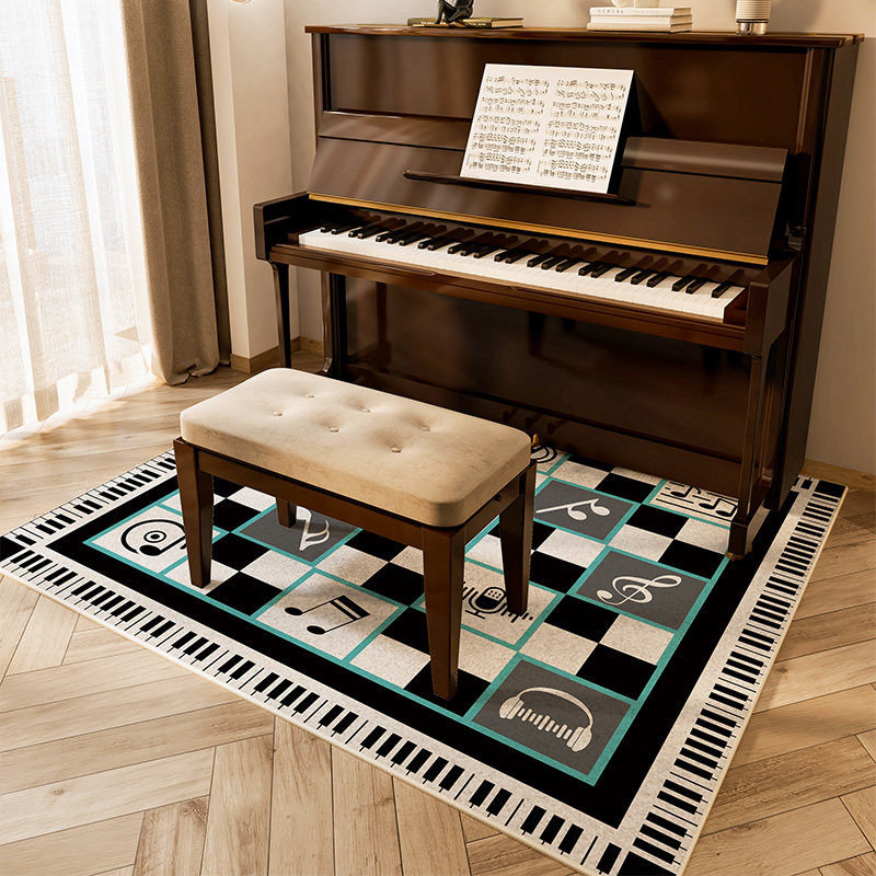 钢琴专用地垫减震隔音垫家用钢琴凳耐脏防滑脚垫吸音降噪消音地毯