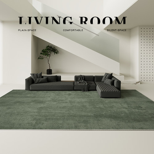 简约风客厅地毯现代简约家用网红地垫免洗可擦卧室床边毯轻奢高级