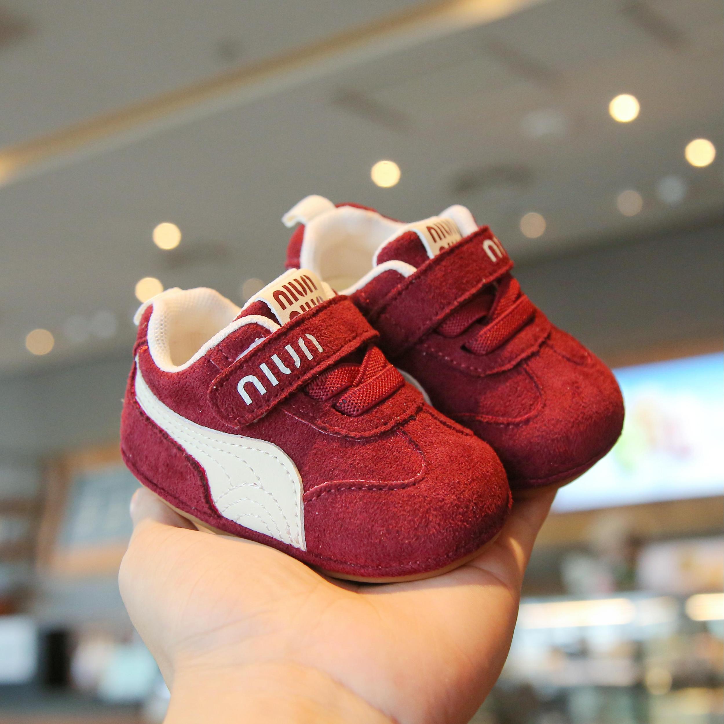 秋季学步单鞋0-2岁男女宝宝韩系博肯鞋软底防滑休闲防掉鞋12