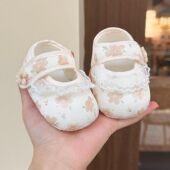 软底可爱防滑防掉爬行鞋 春秋季 12个月女公主鞋 婴儿步前鞋