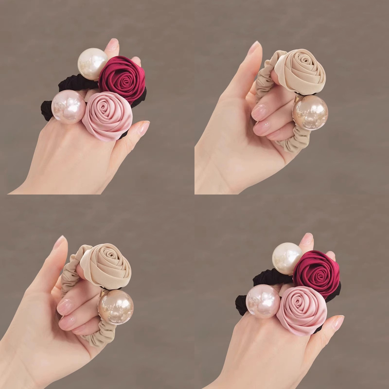 高彈力珍珠發圈氣質馬尾頭繩