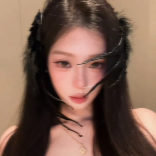 暗黑风天使之翼羽毛翅膀发夹