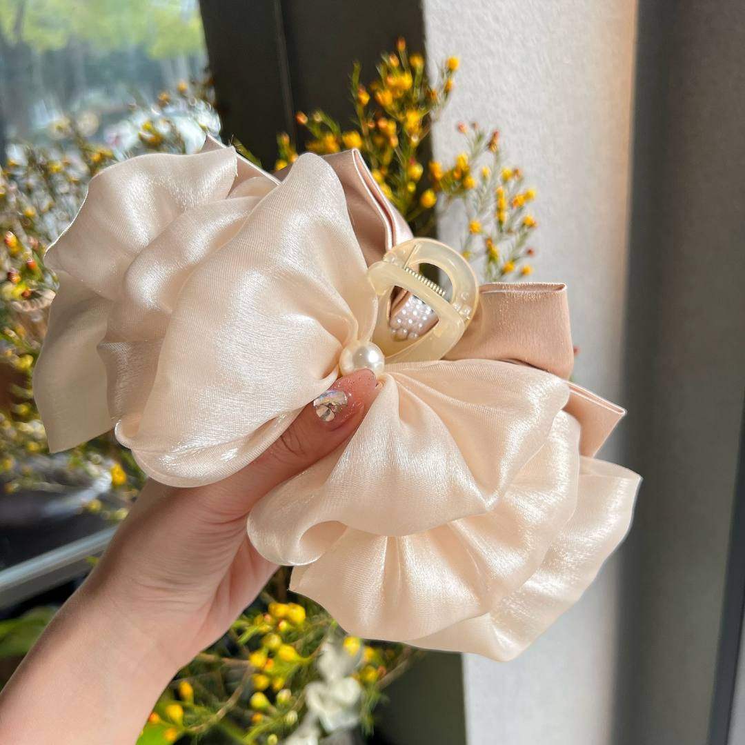 百搭鯊魚夾珠光緞面在逃公主