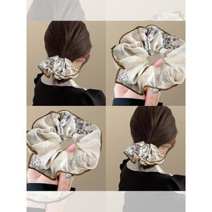 一墨山水！国风腊梅发圈！新中式盘发头绳气质低马尾复古发饰头饰